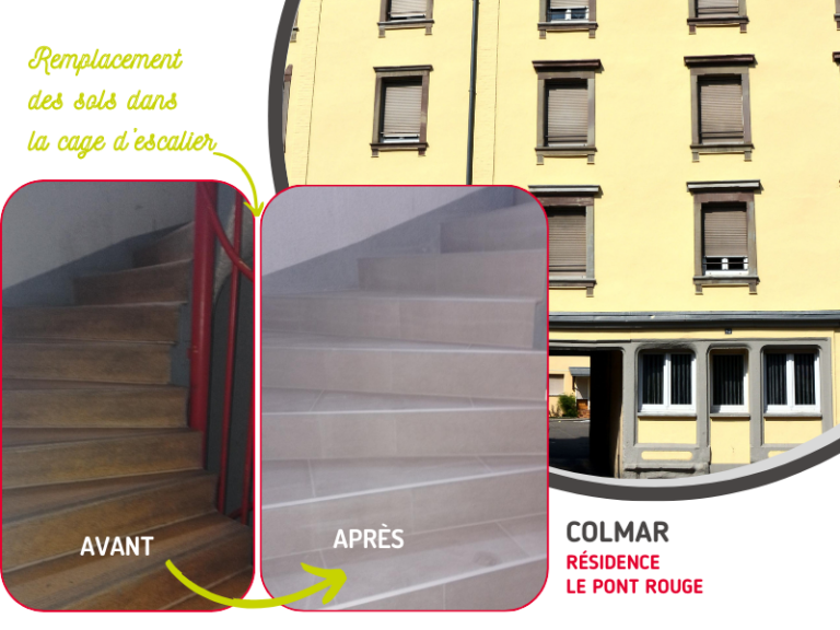 Centre-Alsace Habitat - travaux carrelage Pont Rouge colmar