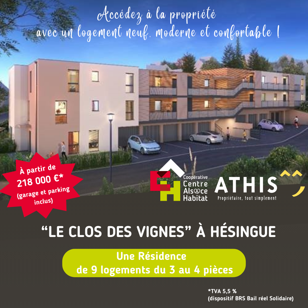 Résidence Clos des Vignes à Hésingue Appartements neufs