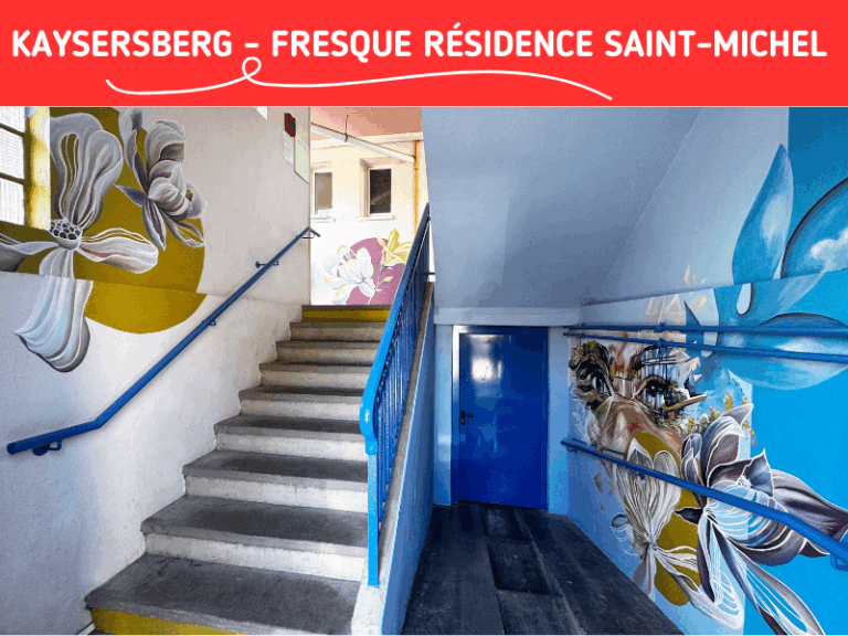 Fresque murale artistique et végétale à Kaysersberg
