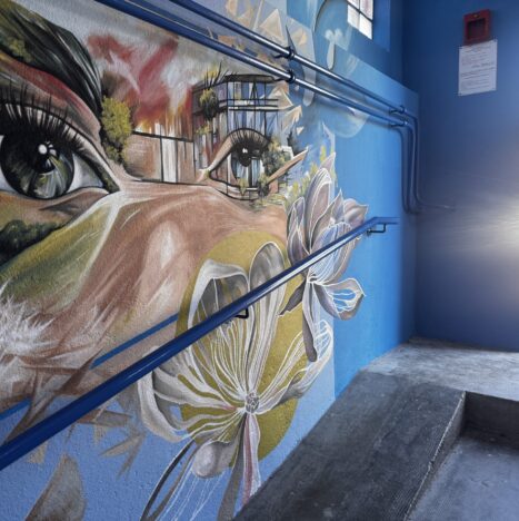 Fresque murale artistique et végétale à Kaysersberg